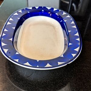 ARABIA OF FINLAND Sotka Blue Oval Serving Platter